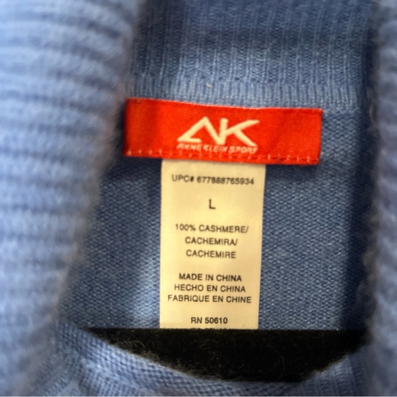 Anne Klein Sport Blue Cowl Neck Sweater - Picture 3 of 11